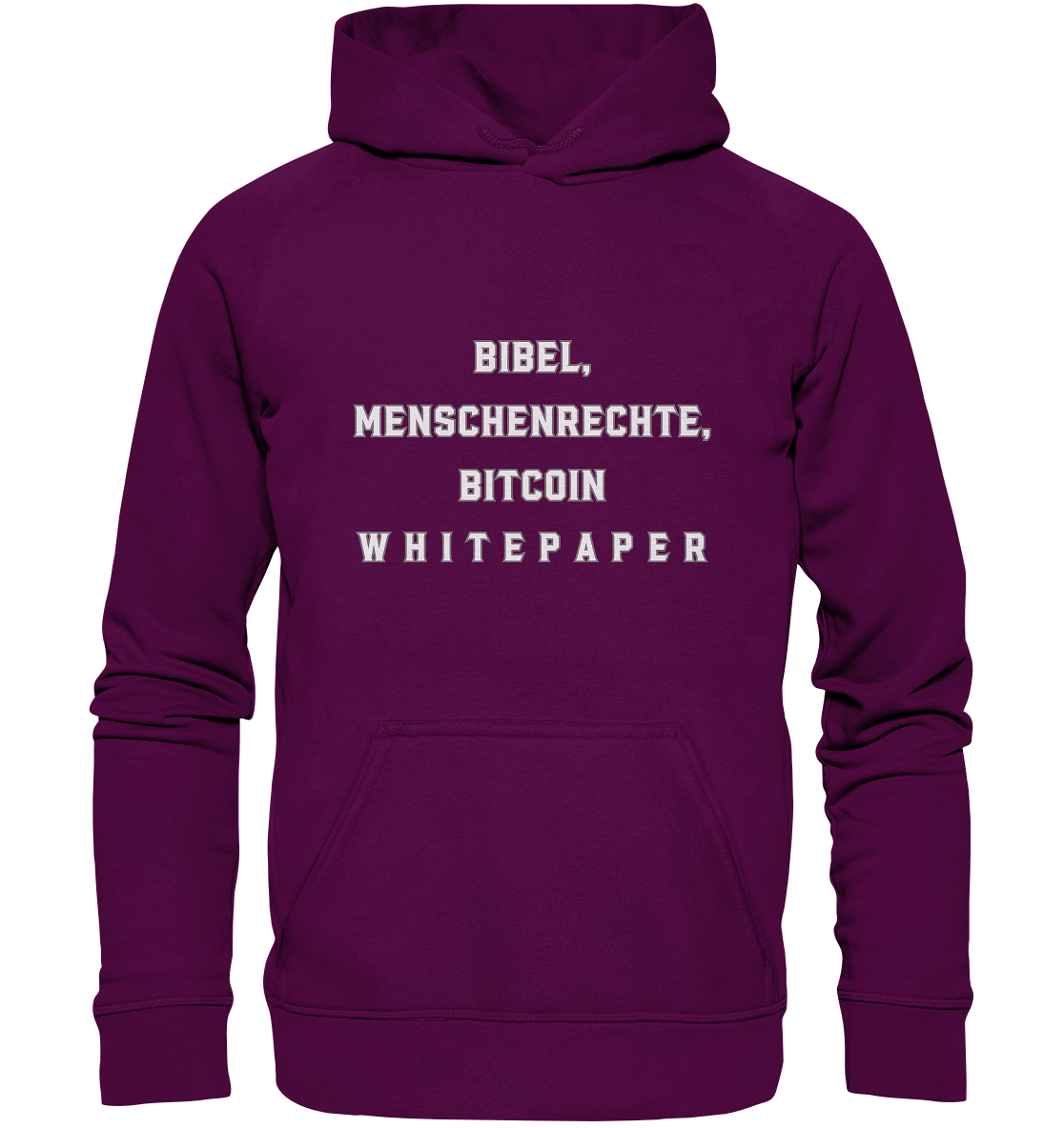 BIBEL, MENSCHENRECHTE, BITCOIN W H I T E P A P E R  - Basic Unisex Hoodie