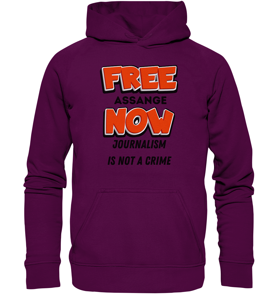 FREE ASSANGE NOW - JOURNALISM IS NOT A CRIME - Basic Unisex Hoodie