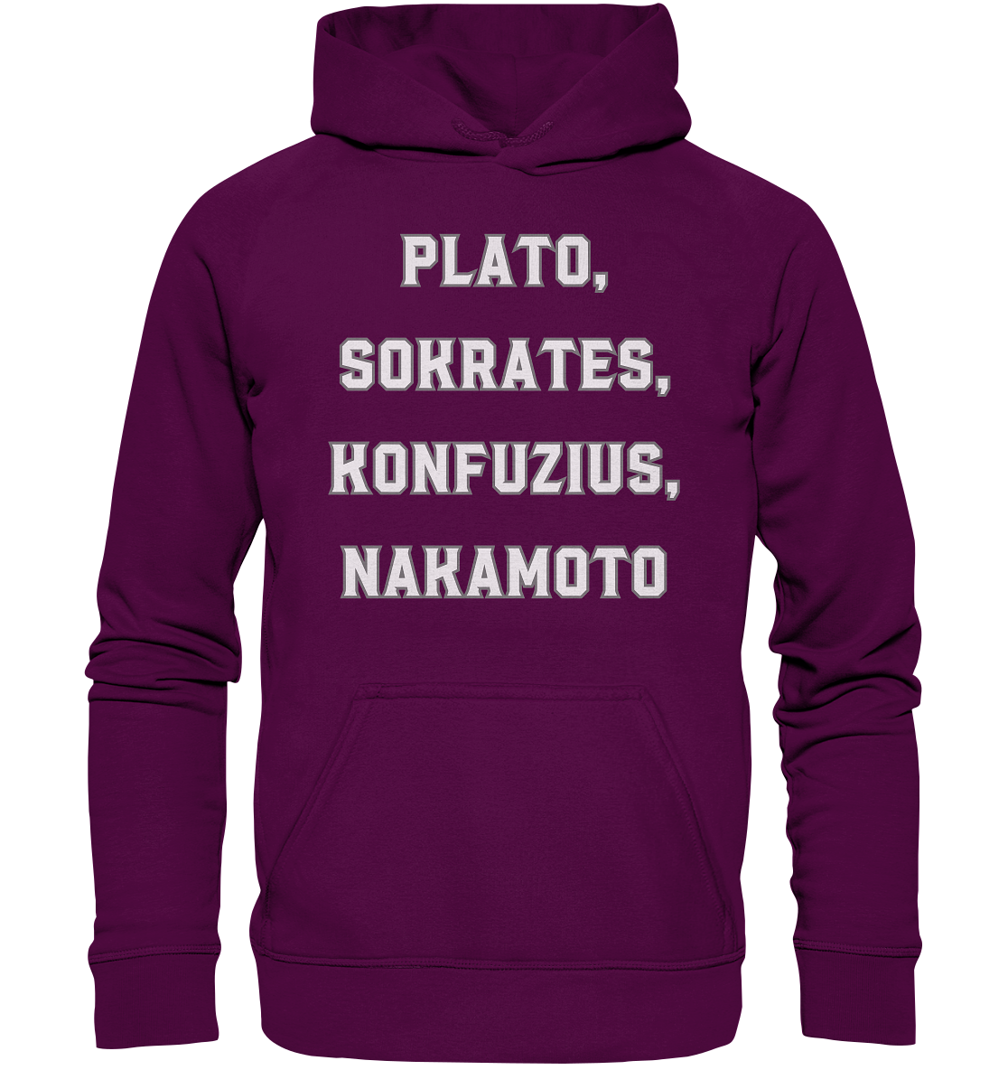 PLATO, SOKRATES, KONFUZIUS, NAKAMOTO - Ladies Collection - Basic Unisex Hoodie