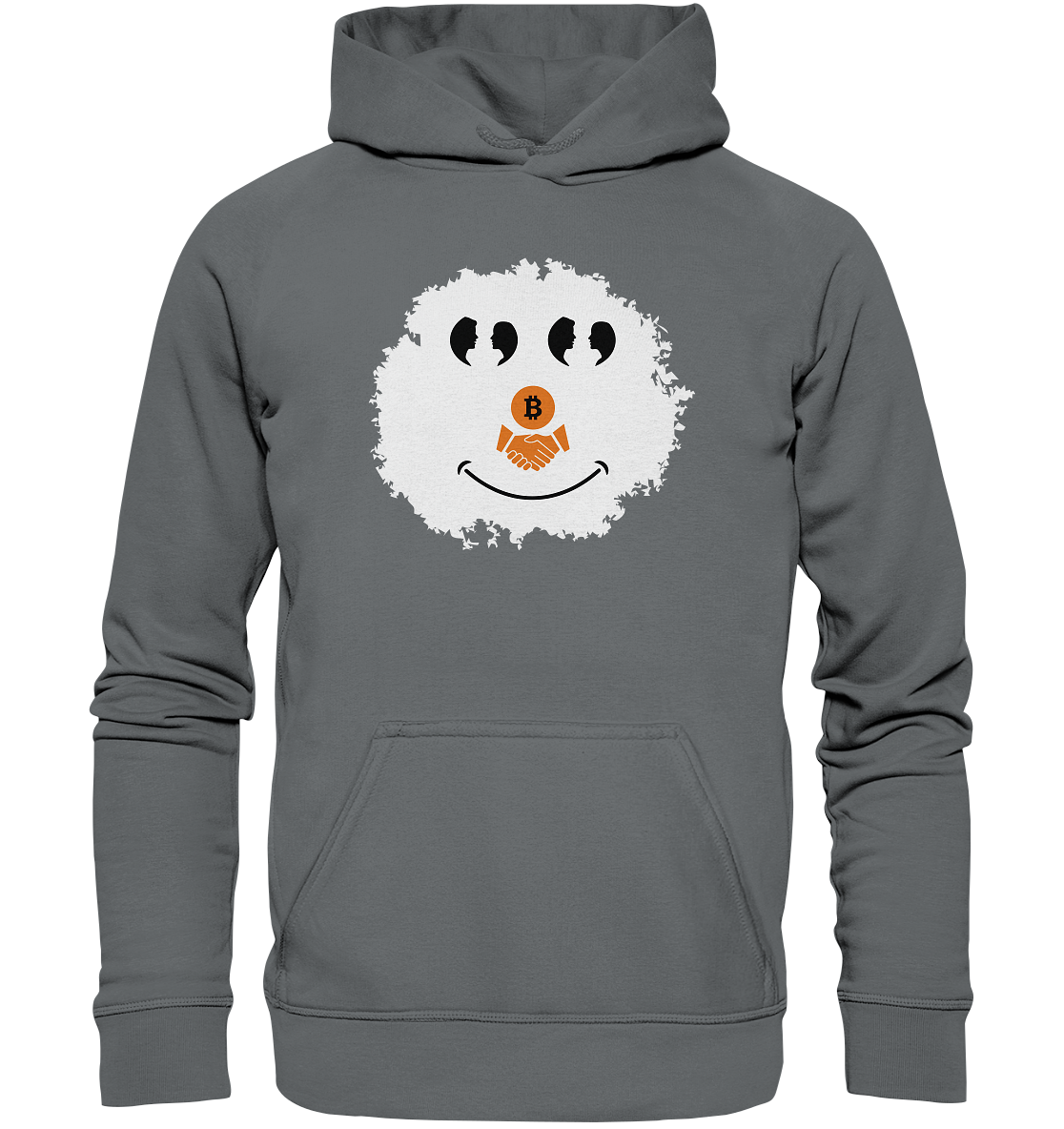 Smiley Augen Gespräch Bitcoin handshake - (Ladies Collection 21% Rabatt bis zum Halving 2024) - Basic Unisex Hoodie