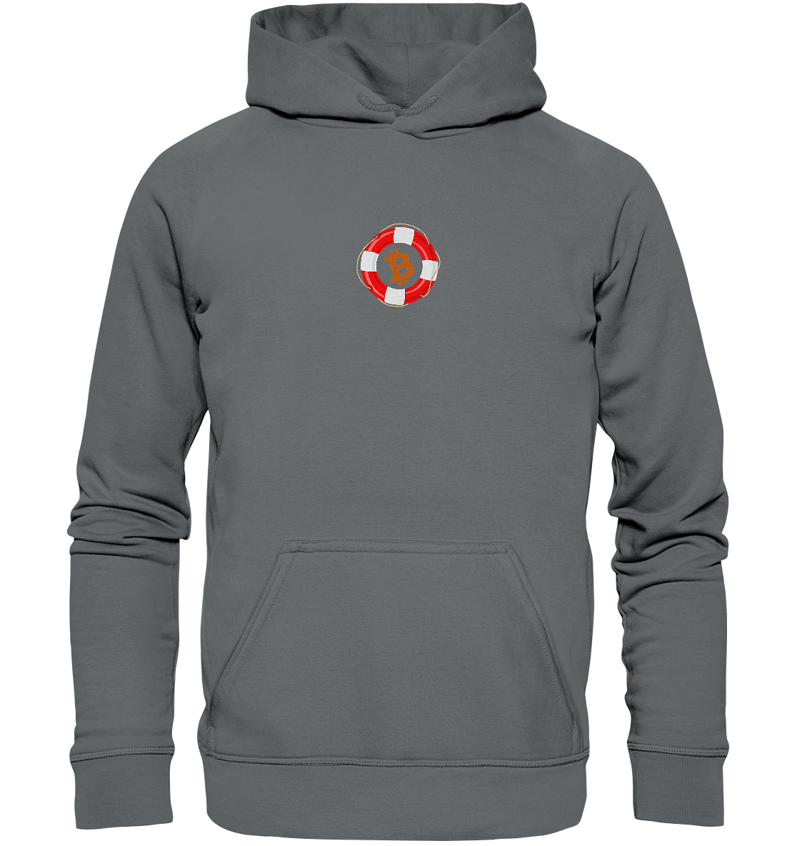 Minimalistisch Rettungsring Bitcoin - Basic Unisex Hoodie