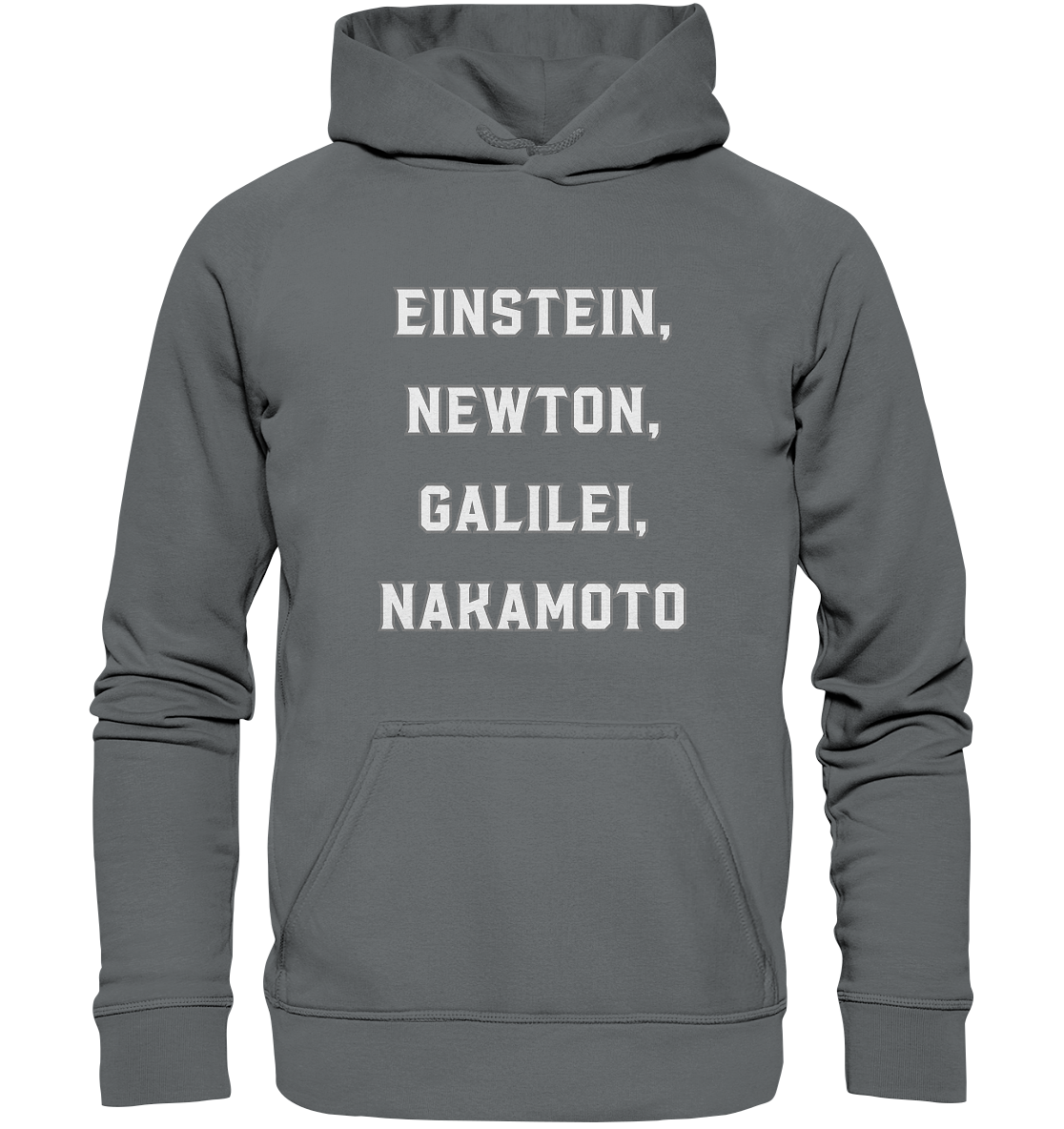 EINSTEIN, NEWTON, GALILEI, NAKAMOTO - Basic Unisex Hoodie