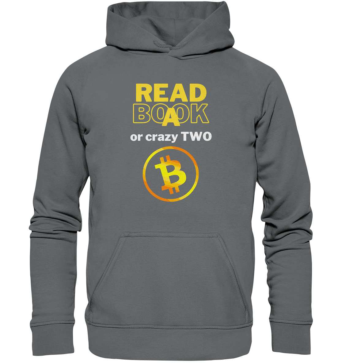 READ A BOOK or CRAZY TWO - Variante "Book" im Hintergrund - Basic Unisex Hoodie