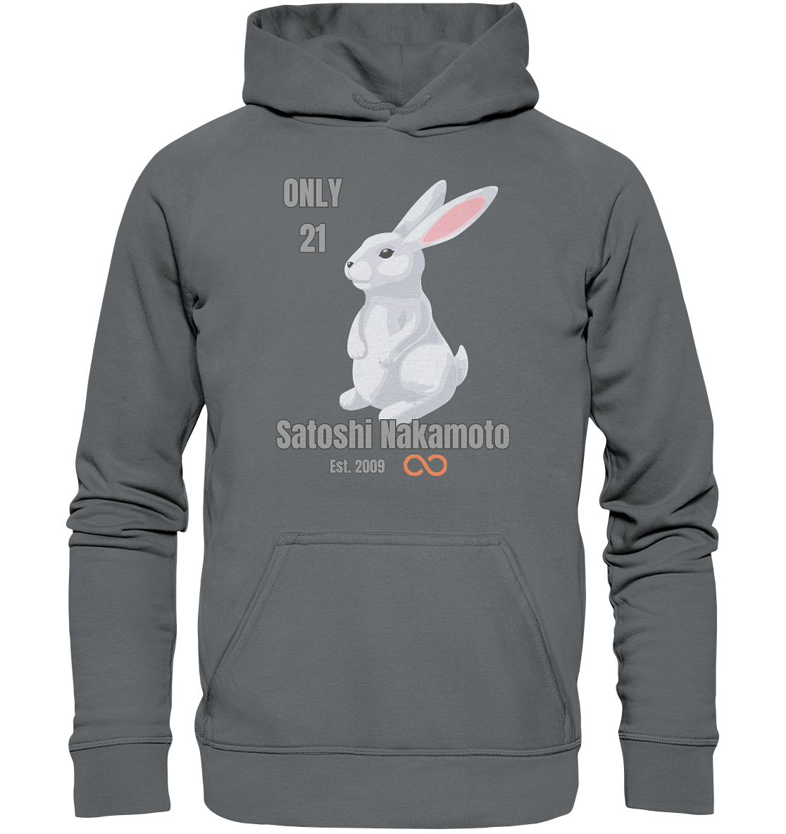 SATOSHI NAKAMOTO Est. 2009 (unendlich) ONLY 21- LADIES COLLECTION 21% automat. Rabatt bis zum Halving 2024  - Basic Unisex Hoodie