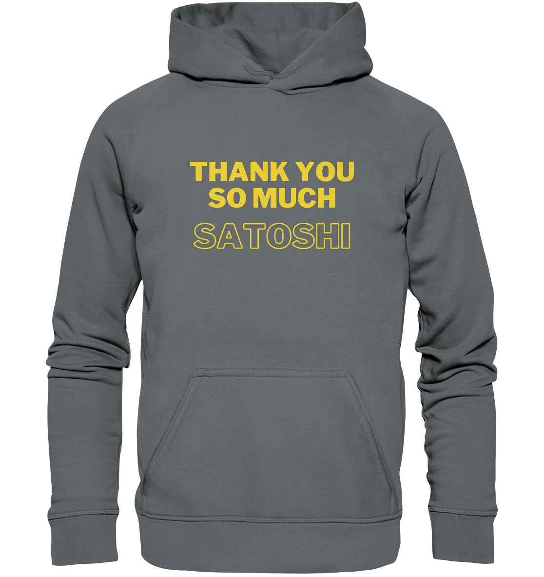 THANK YOU SO MUCH SATOSHI (gelbe Schrift)   - Basic Unisex Hoodie