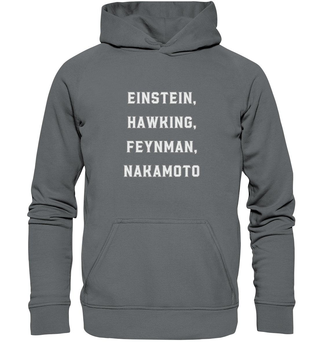 EINSTEIN, HAWKING, FEYNMAN, NAKAMOTO - Basic Unisex Hoodie