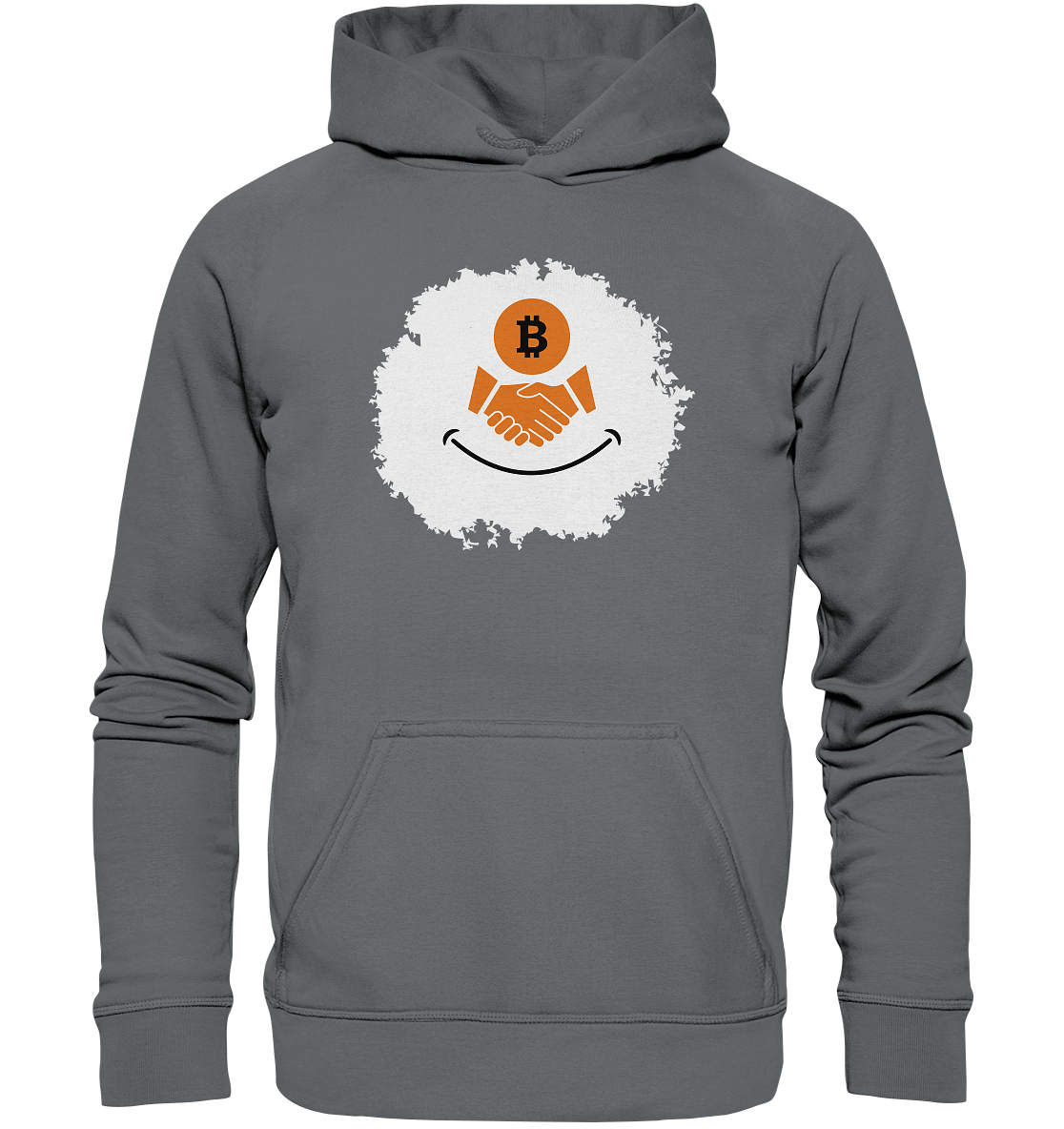 Smiley Bitcoin handshake - (Ladies Collection 21% Rabatt bis zum Halving 2024) - Basic Unisex Hoodie