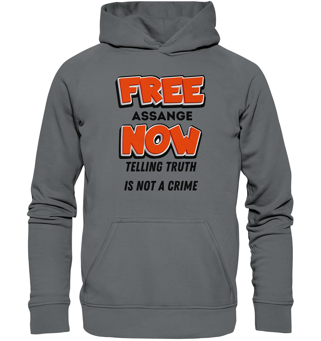 FREE ASSANGE NOW - TELLING TRUTH IS NOT A CRIME - Basic Unisex Hoodie