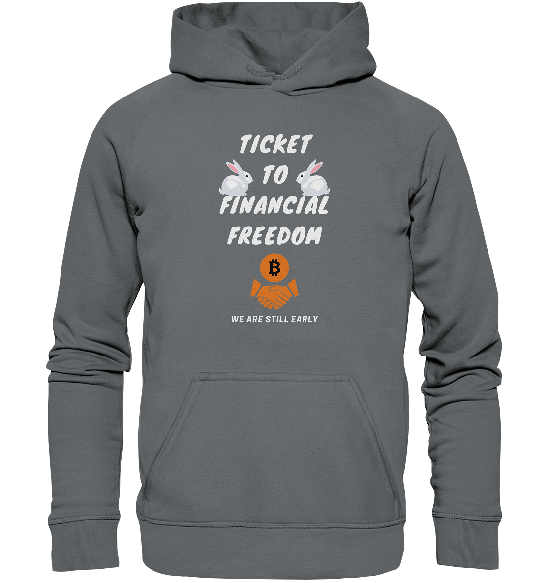 TICKET TO FINANCIAL FREEDOM - rabbit version (Ladies Collection 21% Rabatt bis zum Halving 2024) - Basic Unisex Hoodie