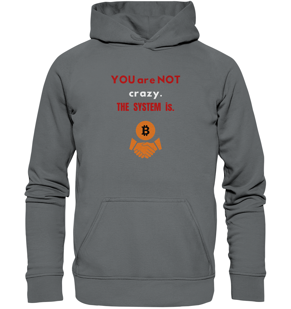 YOU are NOT crazy. THE SYSTEM is. (Ladies Collection 21% Rabatt bis zum Halving 2024) - Basic Unisex Hoodie