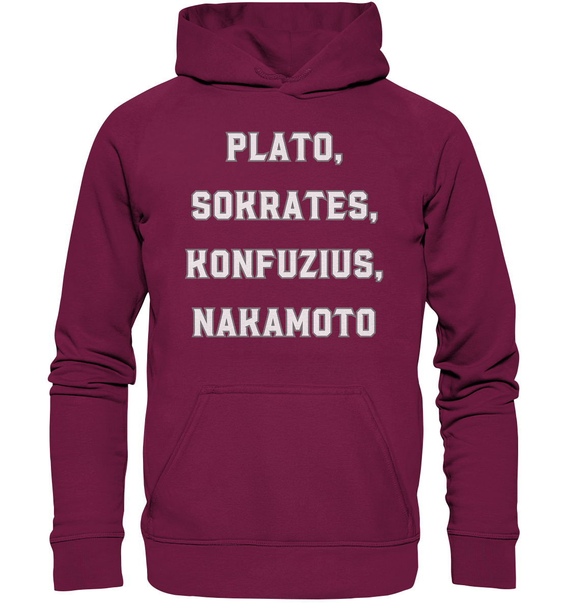 PLATO, SOKRATES, KONFUZIUS, NAKAMOTO - Ladies Collection - Basic Unisex Hoodie