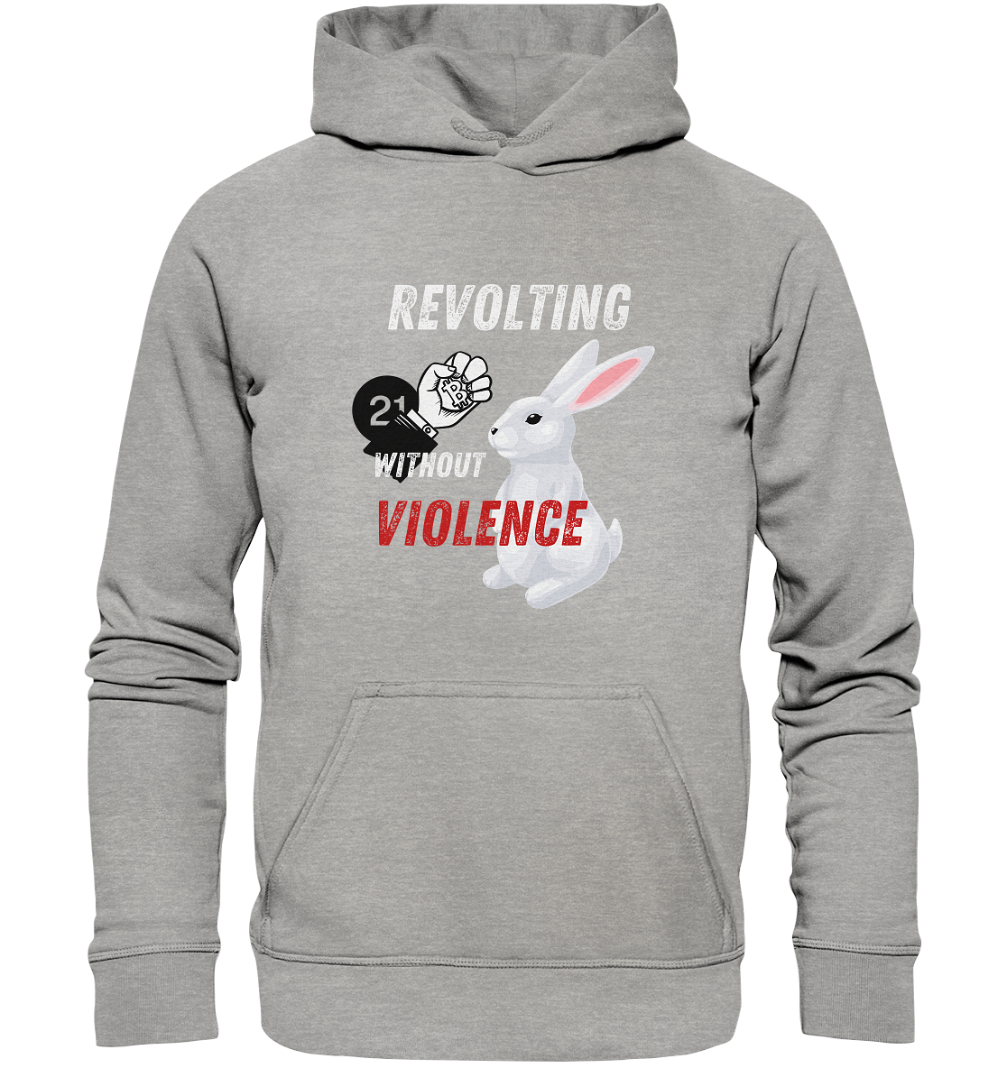 REVOLTING WITHOUT VIOLENCE - LADIES COLLECTION 21% automat. Rabatt bis zum Halving 2024  - Basic Unisex Hoodie