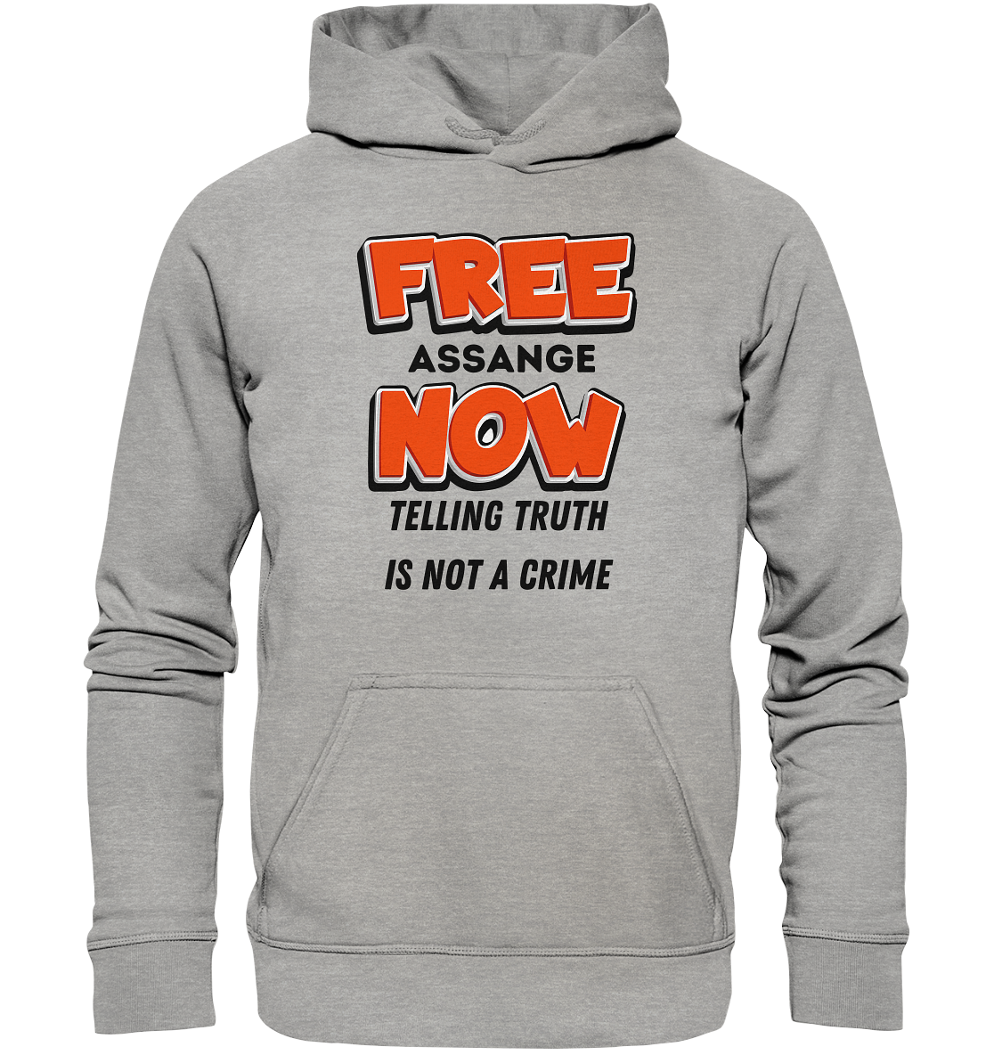 FREE ASSANGE NOW - TELLING TRUTH IS NOT A CRIME (Ladies Collection 21% Rabatt bis zum Halving 2024) - Basic Unisex Hoodie