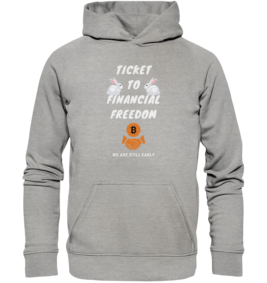 TICKET TO FINANCIAL FREEDOM - rabbit version (Ladies Collection 21% Rabatt bis zum Halving 2024) - Basic Unisex Hoodie