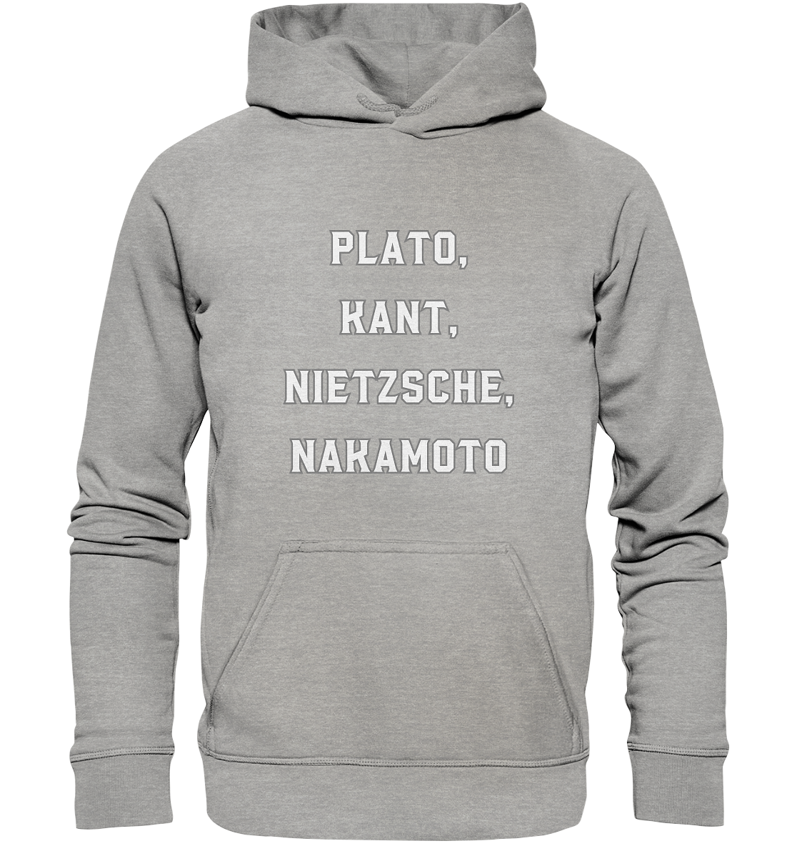 PLATO, KANT, NIETZSCHE, NAKANOTO - Basic Unisex Hoodie