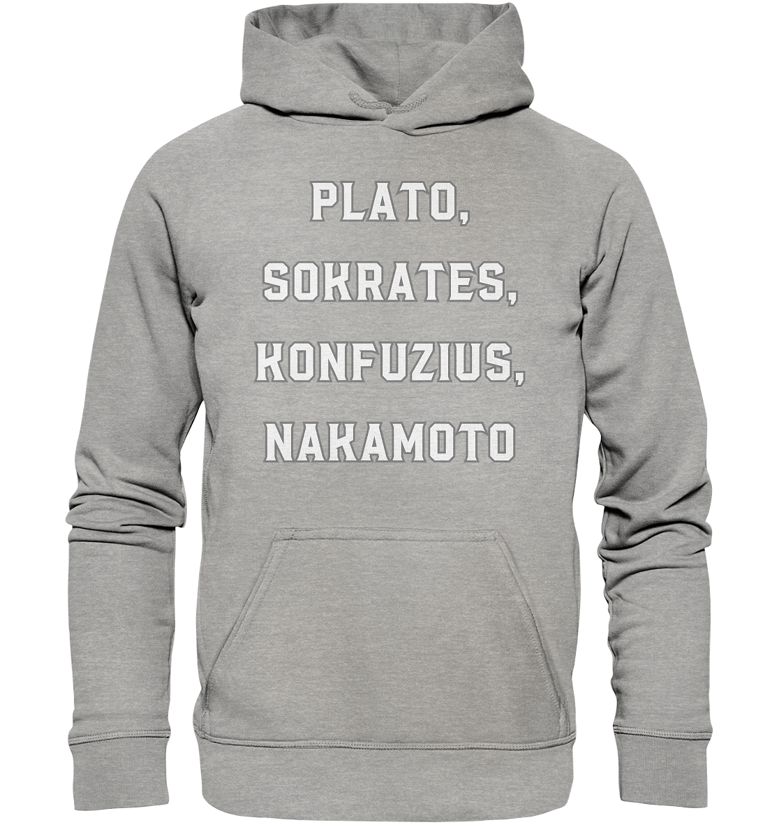 PLATO, SOKRATES, KONFUZIUS, NAKAMOTO - Ladies Collection - Basic Unisex Hoodie