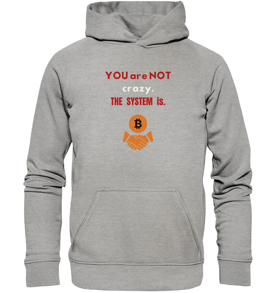 YOU are NOT crazy. THE SYSTEM is. (Ladies Collection 21% Rabatt bis zum Halving 2024) - Basic Unisex Hoodie