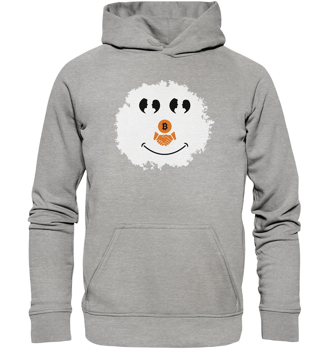 Smiley Augen Gespräch Bitcoin handshake - (Ladies Collection 21% Rabatt bis zum Halving 2024) - Basic Unisex Hoodie