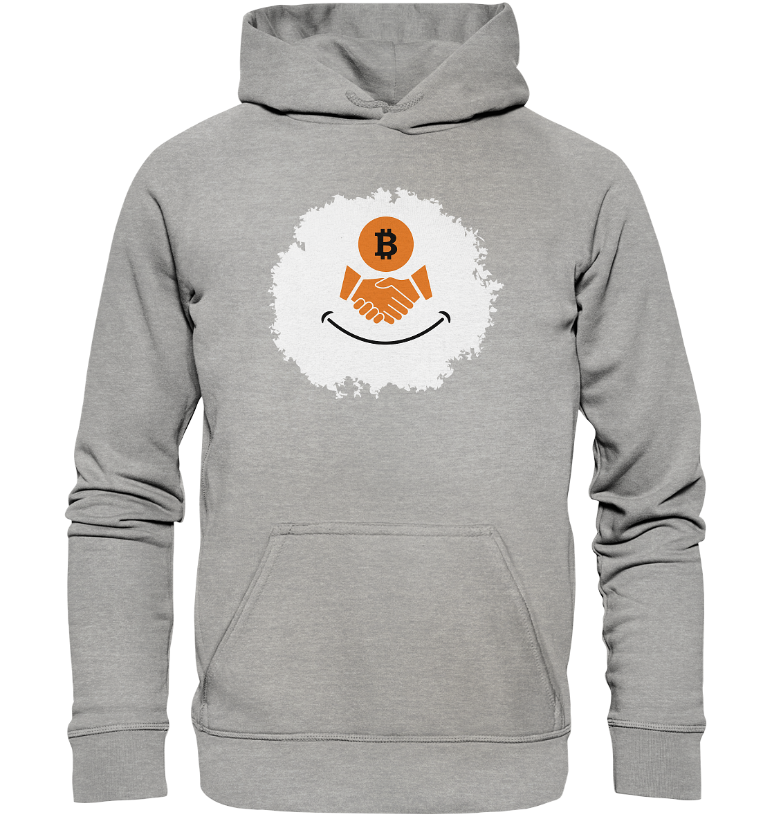 Smiley Bitcoin handshake - (Ladies Collection 21% Rabatt bis zum Halving 2024) - Basic Unisex Hoodie