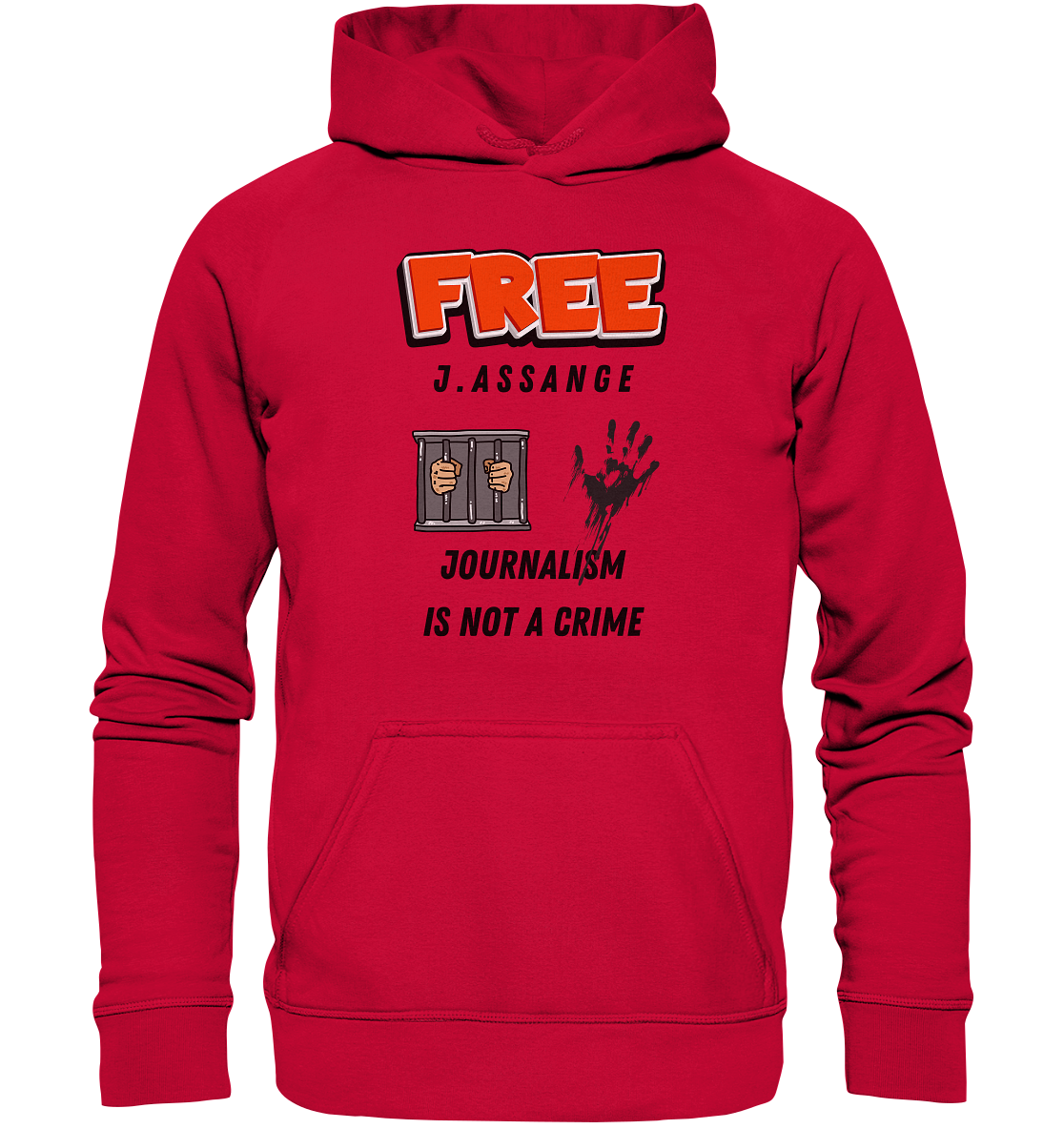 FREE J. ASSANGE - JOURNALISM IS NOT CRIME (2 Grafiken) - Ladies Collection 21% Rabatt bis zum Halving 2024) - Basic Unisex Hoodie