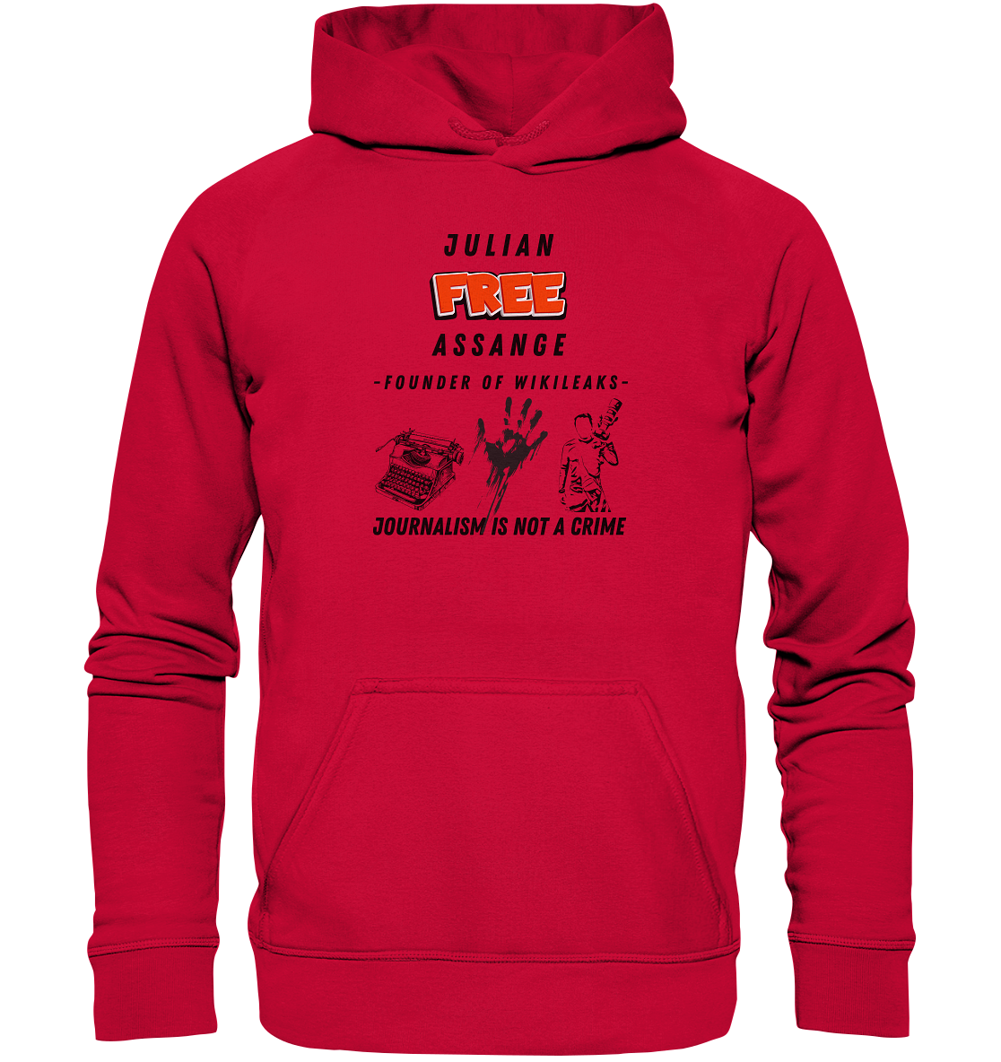 FREE JULIAN ASSANGE - FOUNDER OF WIKILEAKS - JOURNALISM IS NOT A CRIME (3 Grafiken) - Ladies Collection 21% Rabatt bis zum Halving 2024) - Basic Unisex Hoodie