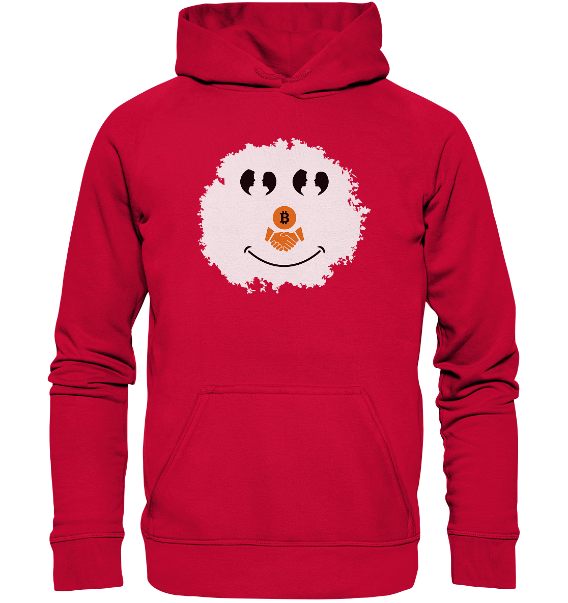 Smiley Augen Gespräch Bitcoin handshake - (Ladies Collection 21% Rabatt bis zum Halving 2024) - Basic Unisex Hoodie