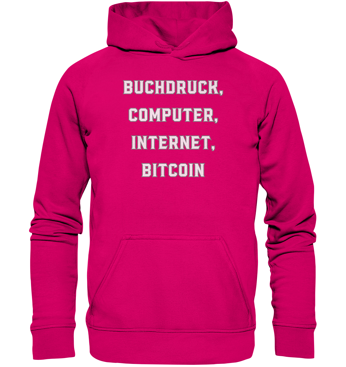 Buchdruck, Computer, Internet, Bitcoin - Basic Unisex Hoodie