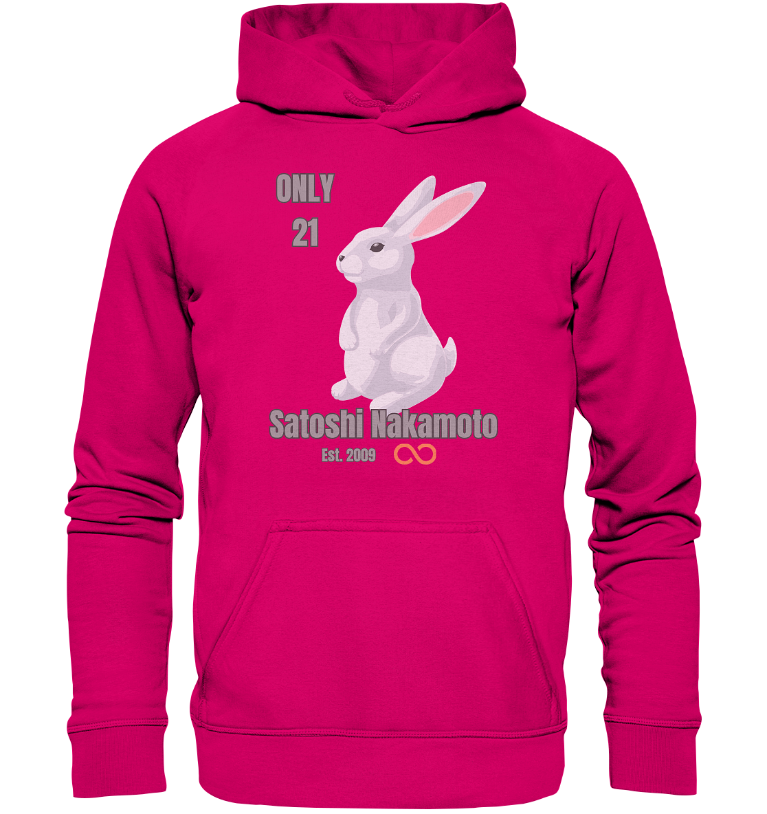 SATOSHI NAKAMOTO Est. 2009 (unendlich) ONLY 21- LADIES COLLECTION 21% automat. Rabatt bis zum Halving 2024  - Basic Unisex Hoodie