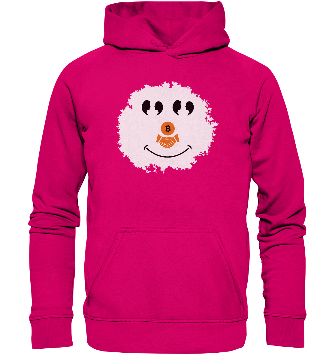 Smiley Augen Gespräch Bitcoin handshake - (Ladies Collection 21% Rabatt bis zum Halving 2024) - Basic Unisex Hoodie