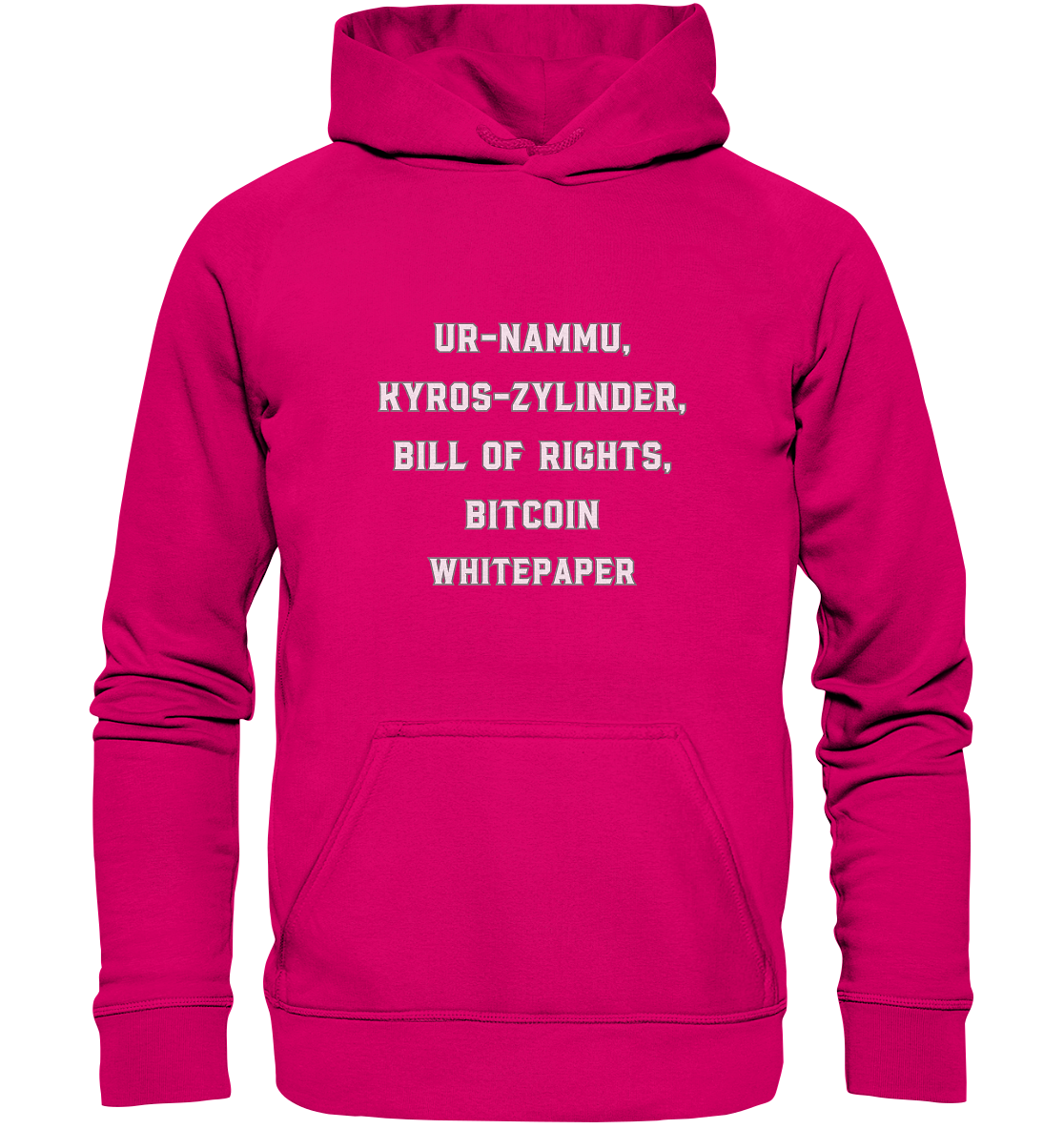 UR-NAMMU, KYROS-ZYLINDER, BILL OF RIGHTS, BITCOIN WHITEPAPER - Basic Unisex Hoodie