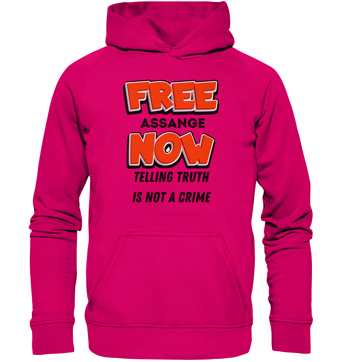 FREE ASSANGE NOW - TELLING TRUTH IS NOT A CRIME - Basic Unisex Hoodie