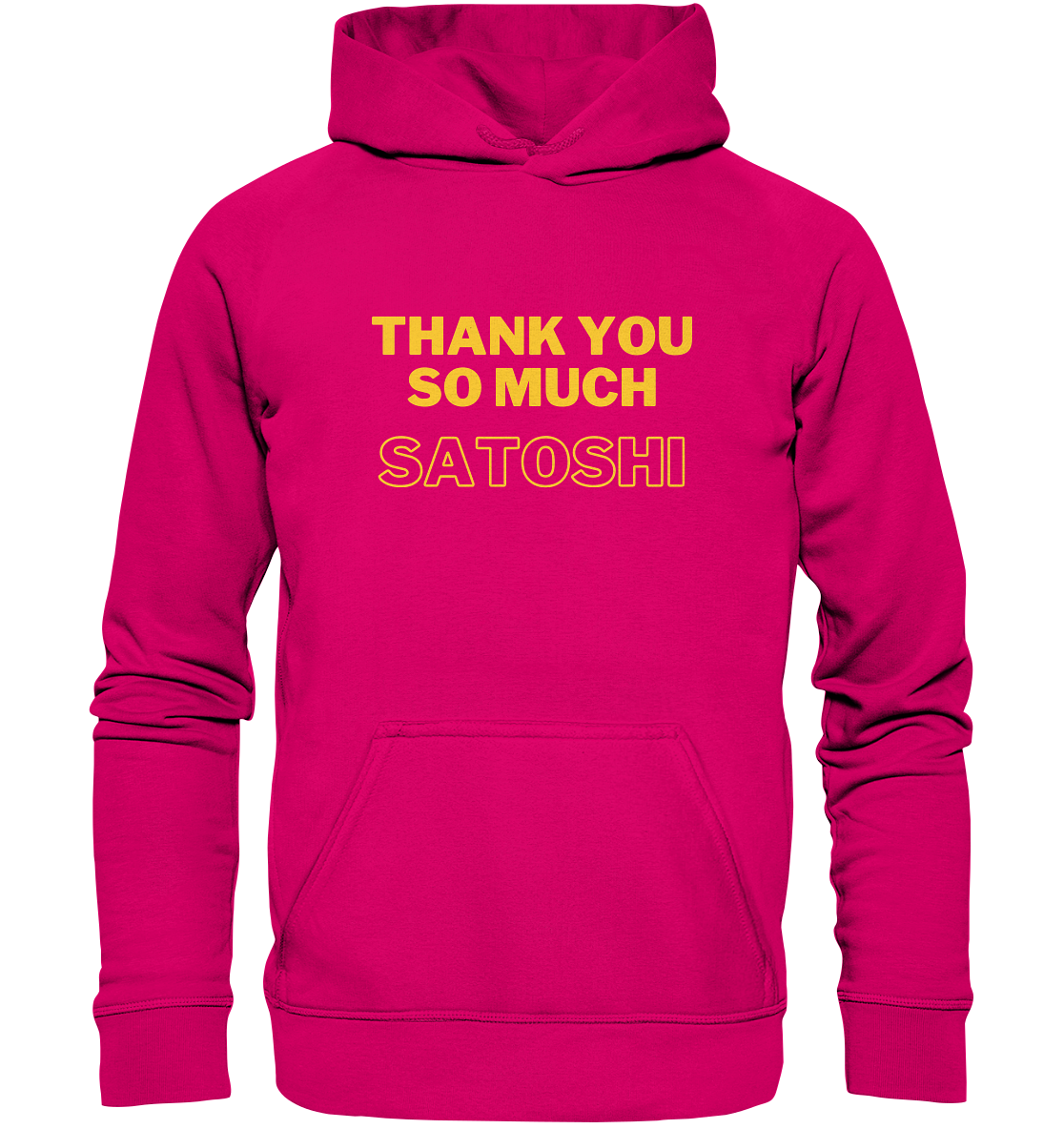 THANK YOU SO MUCH SATOSHI (gelbe Schrift)   - Basic Unisex Hoodie