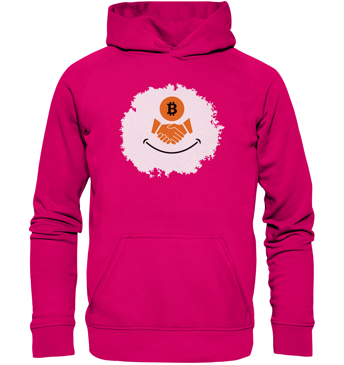 Smiley Bitcoin handshake - (Ladies Collection 21% Rabatt bis zum Halving 2024) - Basic Unisex Hoodie