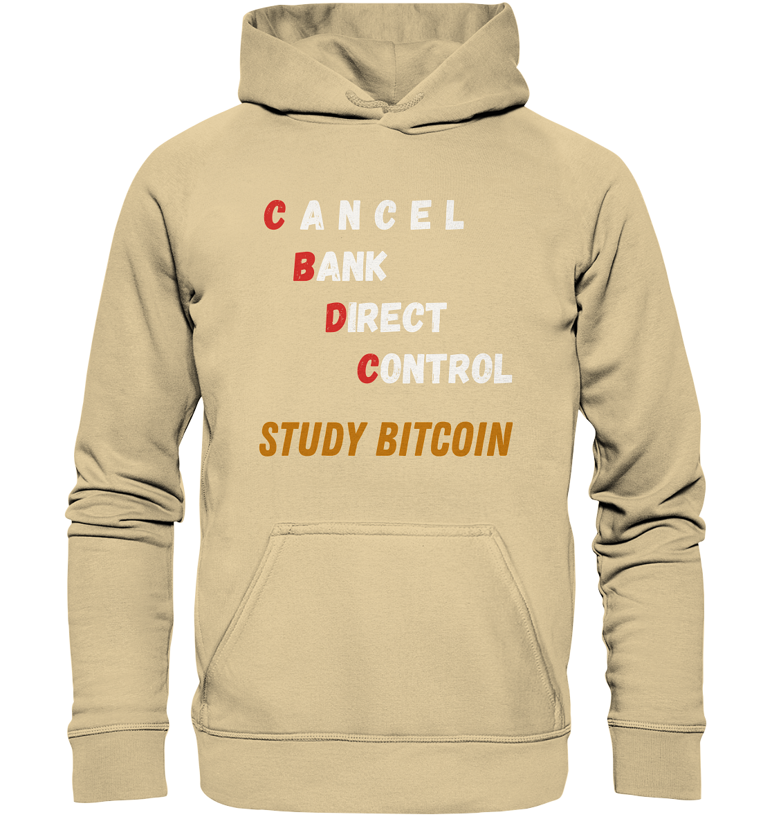 CBDC - CANCEL BANK DIRECT CONTROL - STUDY BITCOIN    - Basic Unisex Hoodie