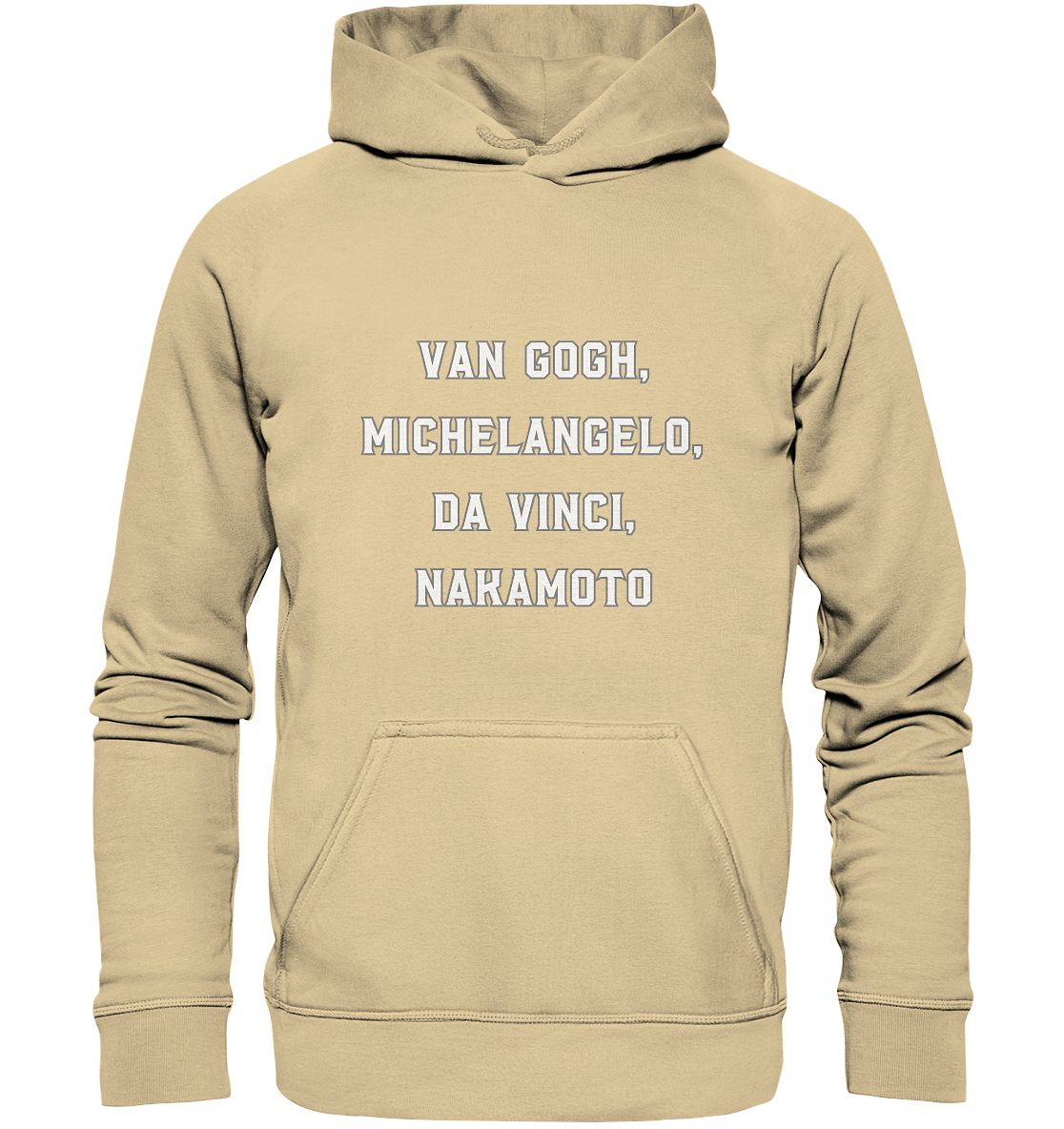 van Gogh, Michelangelo, da Vinci, Nakamoto - Basic Unisex Hoodie