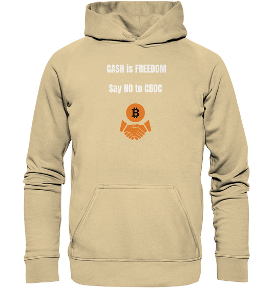 CASH is FREEDOM, Say NO to CBDC (Ladies Collection 21% Rabatt bis zum Halving 2024)  - Basic Unisex Hoodie