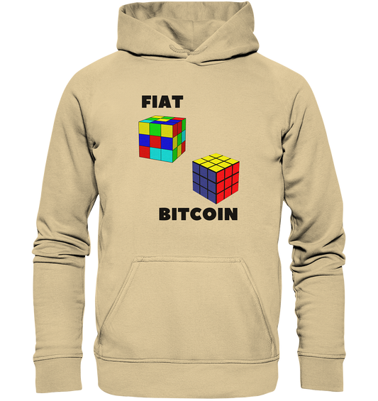 FIAT Cube & BITCOIN Cube - gerade Variante (Ladies Collection 21% Rabatt bis zum Halving 2024)    - Basic Unisex Hoodie