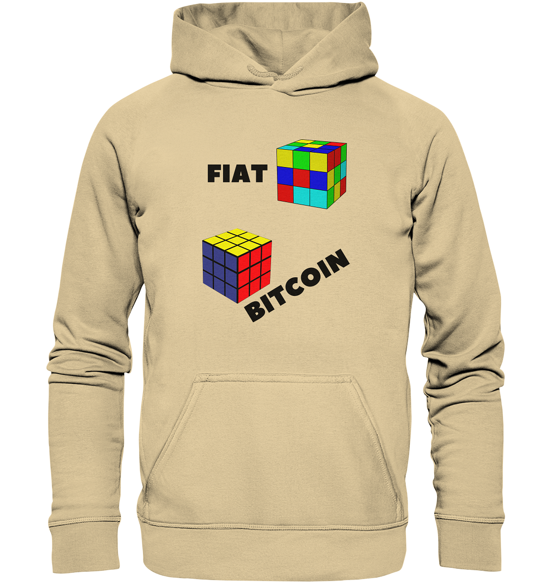 FIAT Cube Bitcoin Cube (Ladies Collection 21% Rabatt bis zum Halving 2024)   - Basic Unisex Hoodie