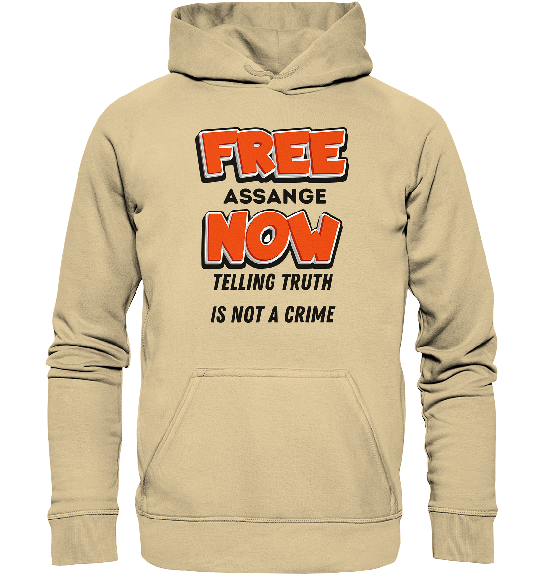 FREE ASSANGE NOW - TELLING TRUTH IS NOT A CRIME (Ladies Collection 21% Rabatt bis zum Halving 2024) - Basic Unisex Hoodie