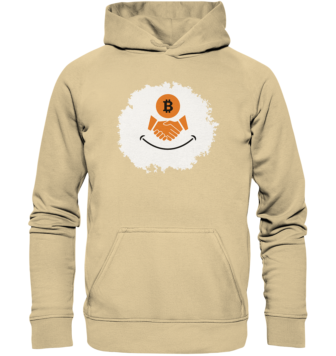 Smiley Bitcoin handshake - (Ladies Collection 21% Rabatt bis zum Halving 2024) - Basic Unisex Hoodie