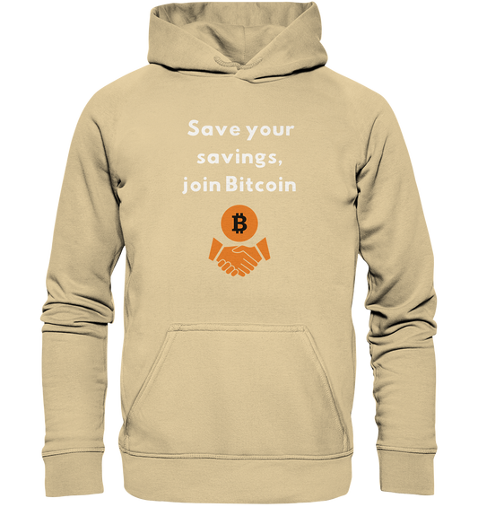 Save your savings join Bitcoin (Ladies Collection 21% Rabatt bis zum Halving 2024) - Basic Unisex Hoodie