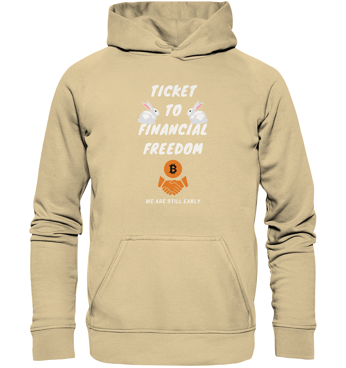 TICKET TO FINANCIAL FREEDOM - rabbit version (Ladies Collection 21% Rabatt bis zum Halving 2024) - Basic Unisex Hoodie