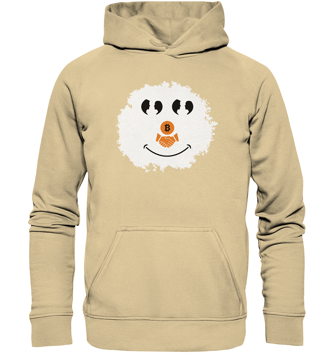 Smiley Augen Gespräch Bitcoin handshake - (Ladies Collection 21% Rabatt bis zum Halving 2024) - Basic Unisex Hoodie