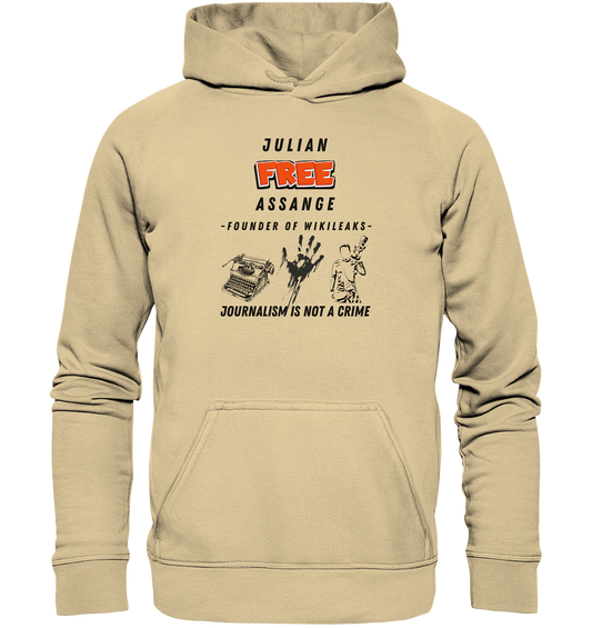 FREE JULIAN ASSANGE - FOUNDER OF WIKILEAKS - JOURNALISM IS NOT A CRIME (3 Grafiken) - Ladies Collection 21% Rabatt bis zum Halving 2024) - Basic Unisex Hoodie