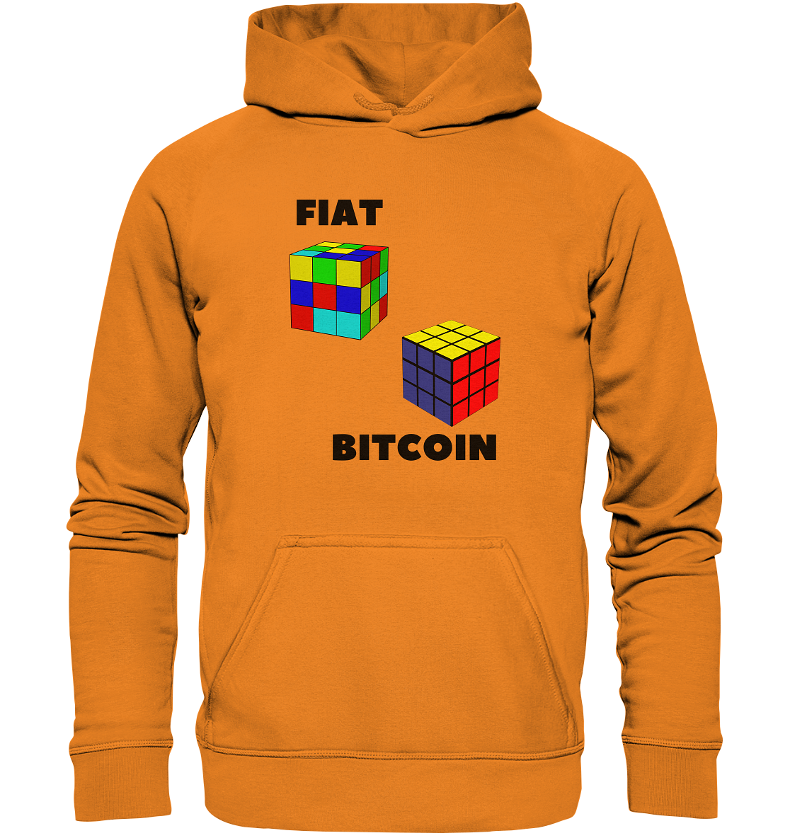 FIAT Cube & BITCOIN Cube - gerade Variante (Ladies Collection 21% Rabatt bis zum Halving 2024)    - Basic Unisex Hoodie