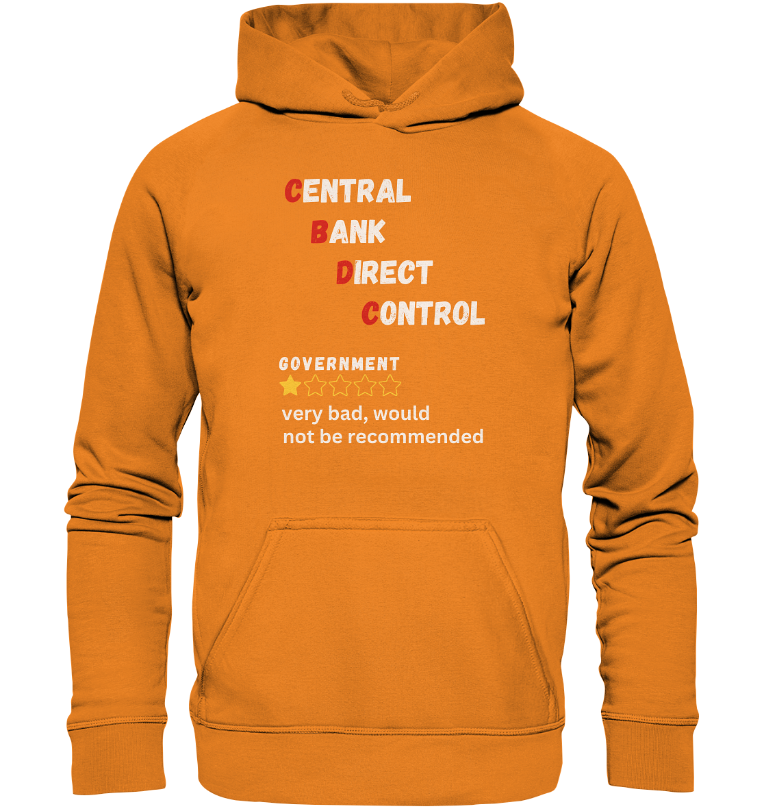 CENTRAL BANK DIRECT CONTROL - GOVERNMENT...not be recommended - STUDY BITCOIN  - Basic Unisex Hoodie