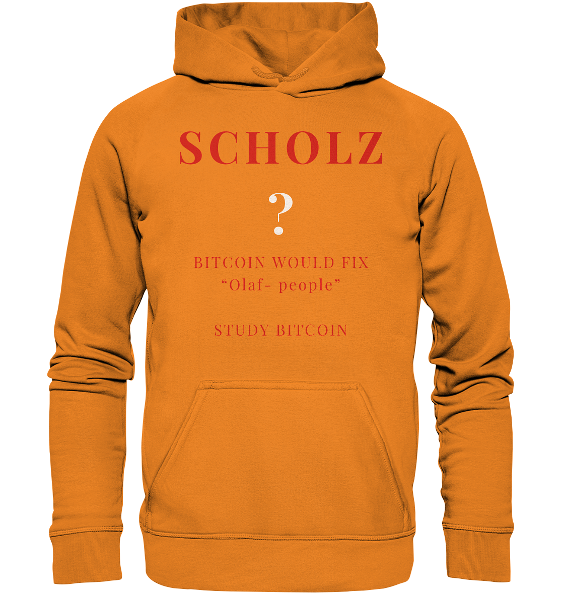 SCHOLZ ? BITCOIN WOULD FIX "Olaf people" - STUDY BITCOIN - Basic Unisex Hoodie