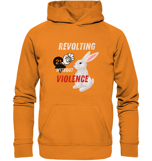 REVOLTING WITHOUT VIOLENCE - LADIES COLLECTION 21% automat. Rabatt bis zum Halving 2024  - Basic Unisex Hoodie