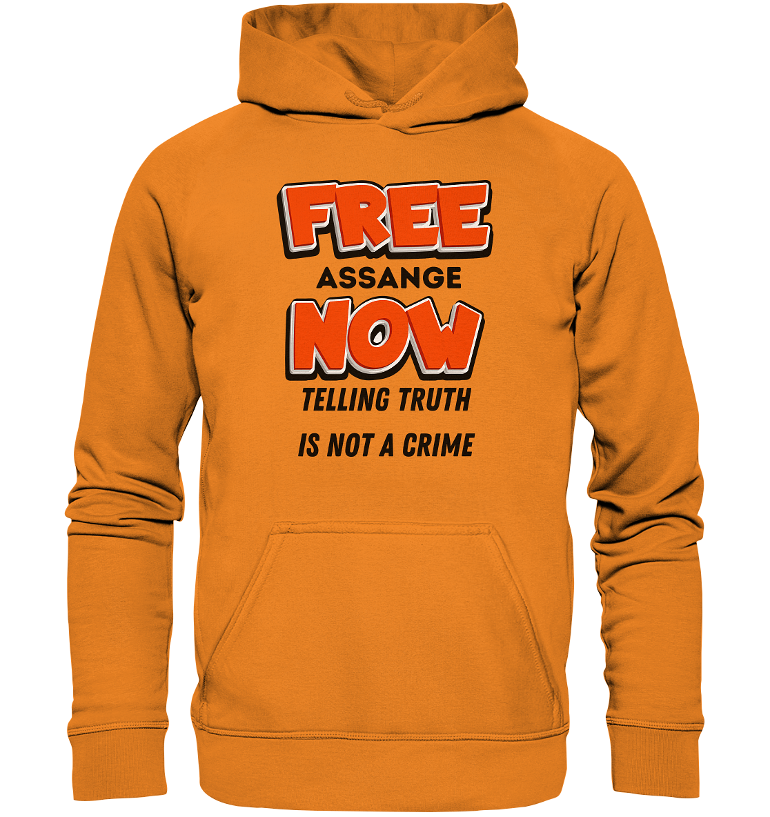 FREE ASSANGE NOW - TELLING TRUTH IS NOT A CRIME - Basic Unisex Hoodie