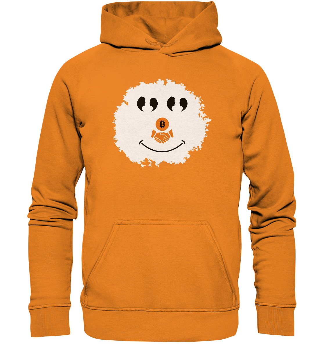 Smiley Augen Gespräch Bitcoin handshake - (Ladies Collection 21% Rabatt bis zum Halving 2024) - Basic Unisex Hoodie